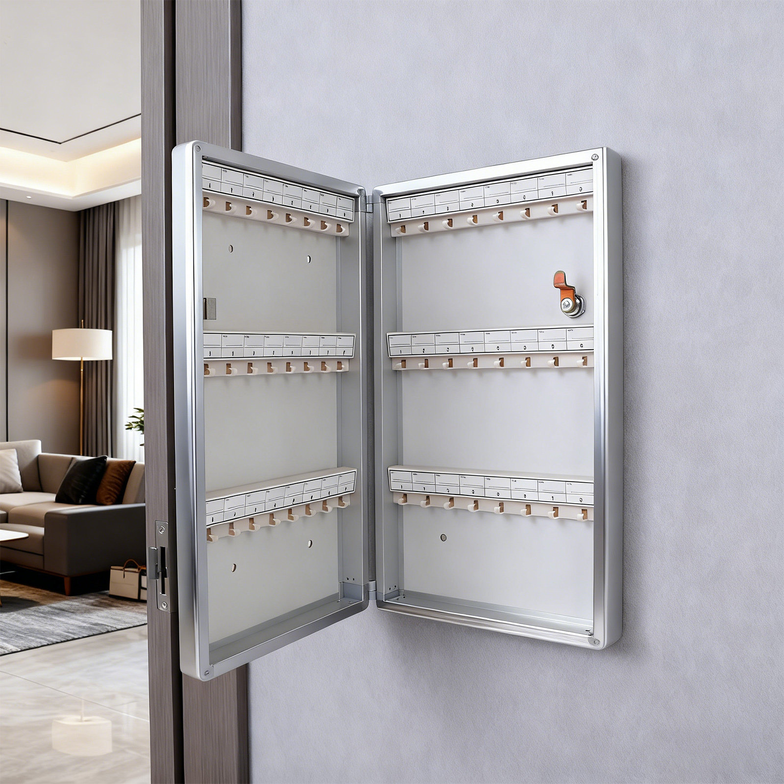Home Security Key Box - Wall Mount Key Cabinet Lock Box