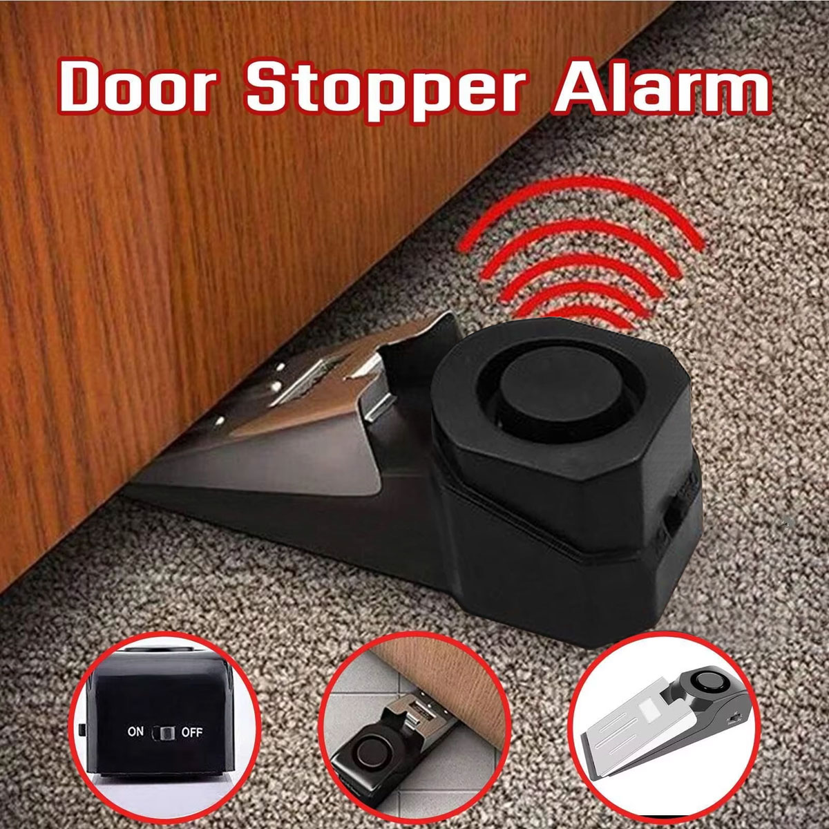 Home Security Company - Wireless Door Stop Alarm System 120dB