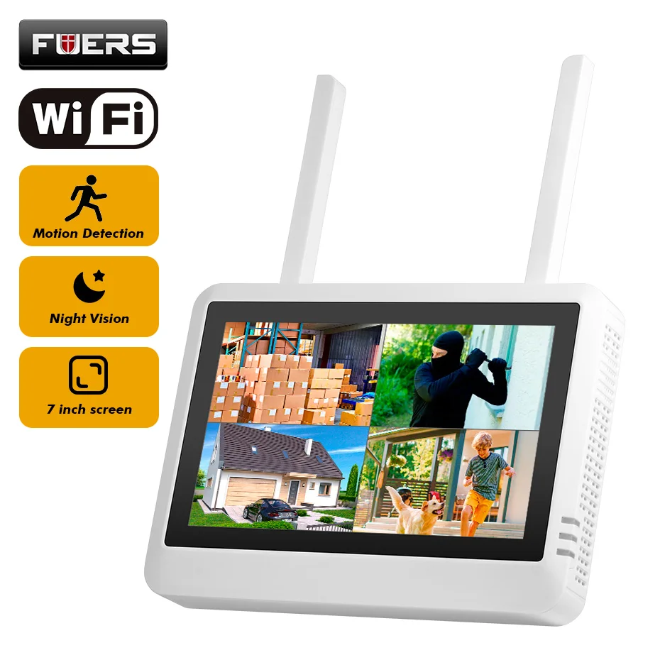 Home Security Recorder - FUERS 8CH Wireless NVR Security System
