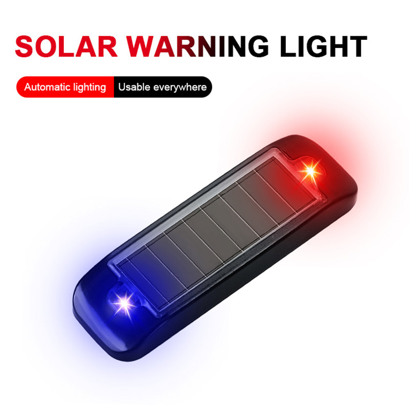 Solar Security Light - 1PC Solar Powered Warning Light Anti-Theft