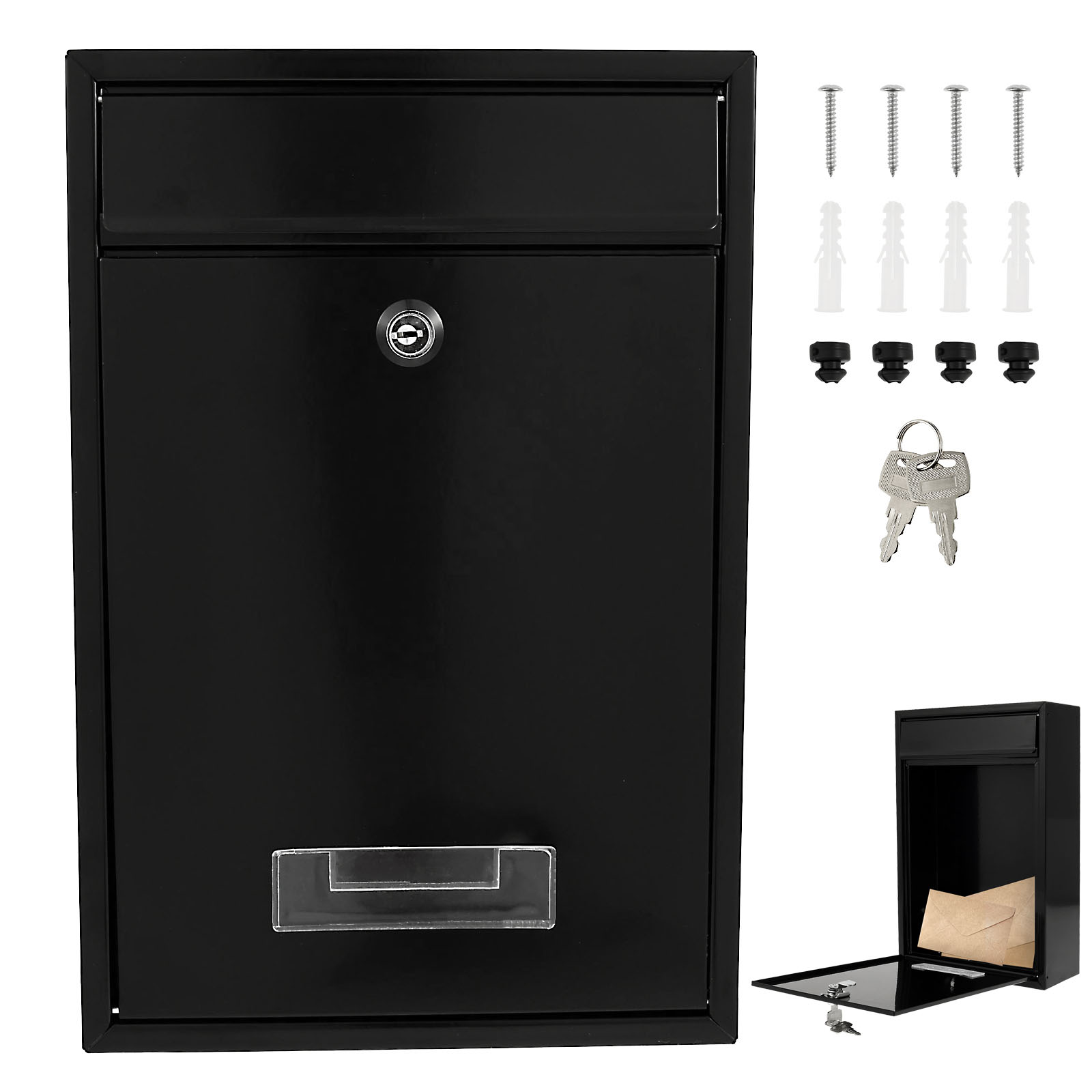 Home Security Key Box - Metal Wall Mount Mailbox Outdoor Mailbox