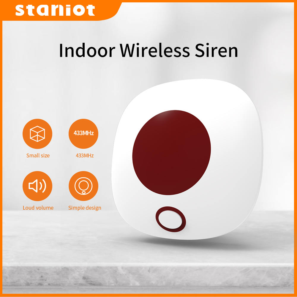 Home Security Company - Staniot Indoor Wireless Siren 433Mhz Burglar