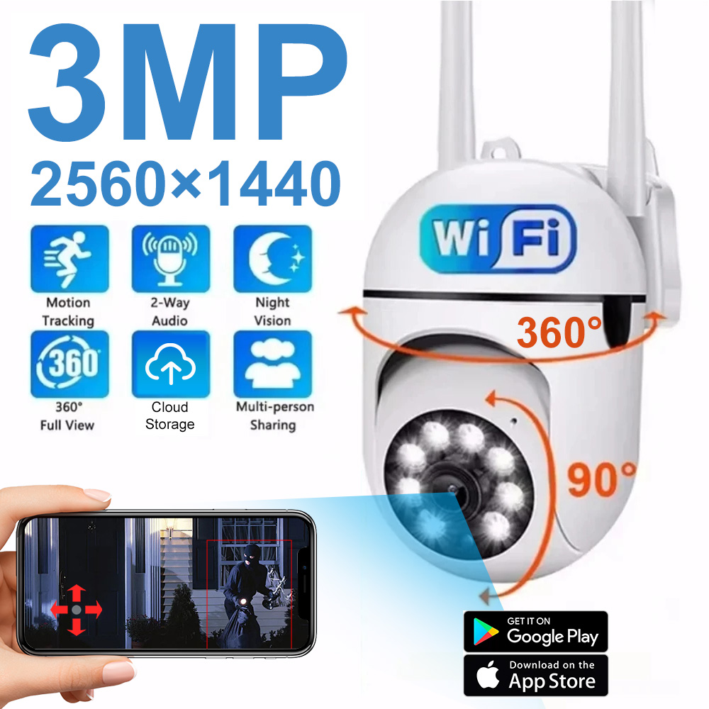 Home Security Premium - 3MP WiFi Camera Home PTZ IP