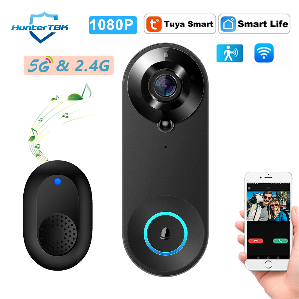 Home Security Adt - 5G 2.4G WiFi Video Doorbell 1080P