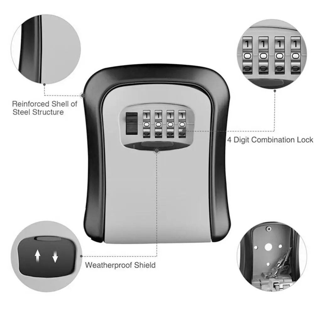 Wall Mount Key Lock Box 4 Digi - Home Security Tips recension och pris