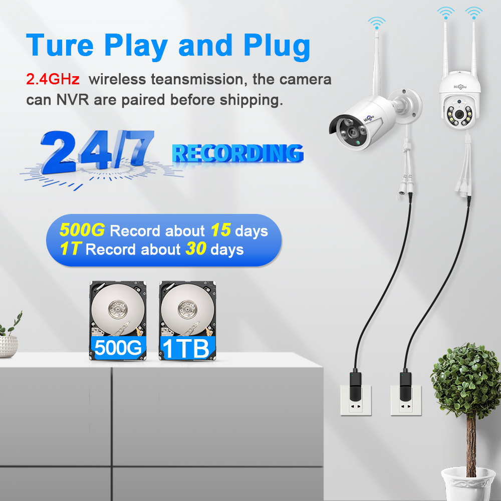 Hiseeu 10CH NVR 3/5/8MP WIFI I - Home Security Kit With Camera recension och pris