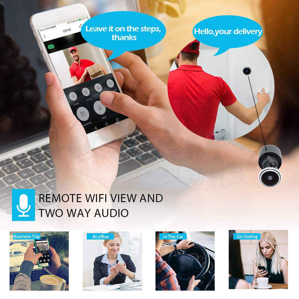 5MP Door Eye IP POE Camera Min - Home Security Adt recension och pris
