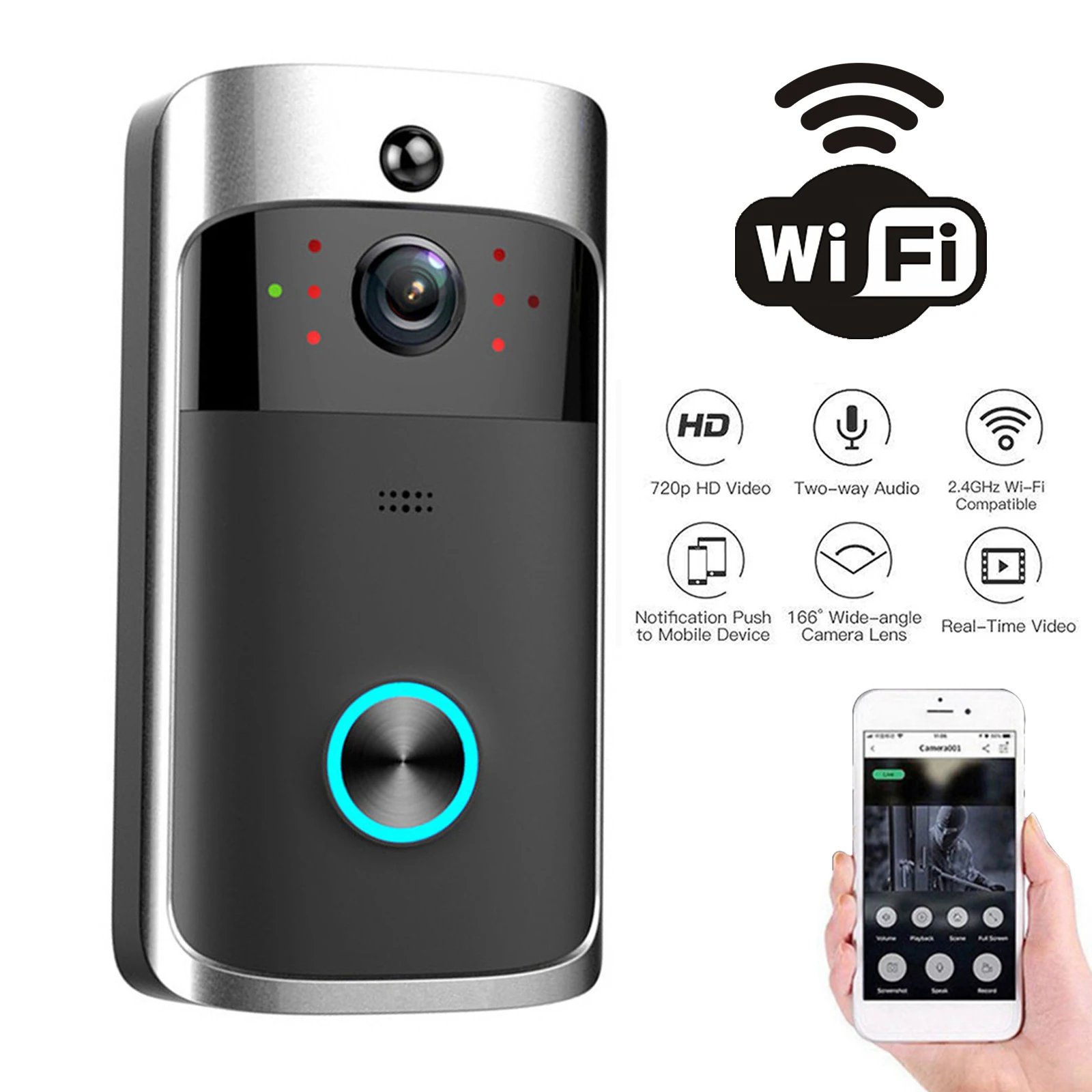 2026 NEW V5 Video Door Bell Wi - Home Security Premium recension och pris