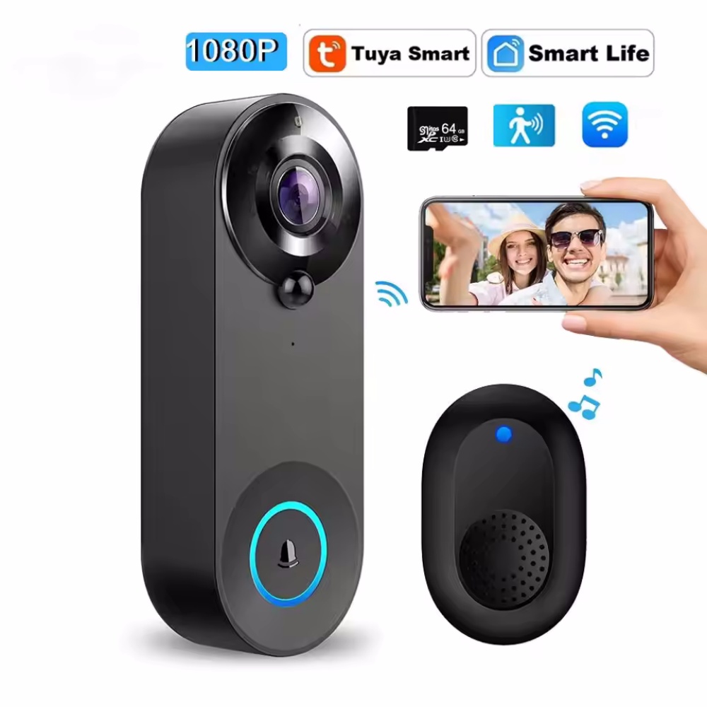 Tuya 1080P Wireless WIFI Doorb - Home Security Premium recension och pris