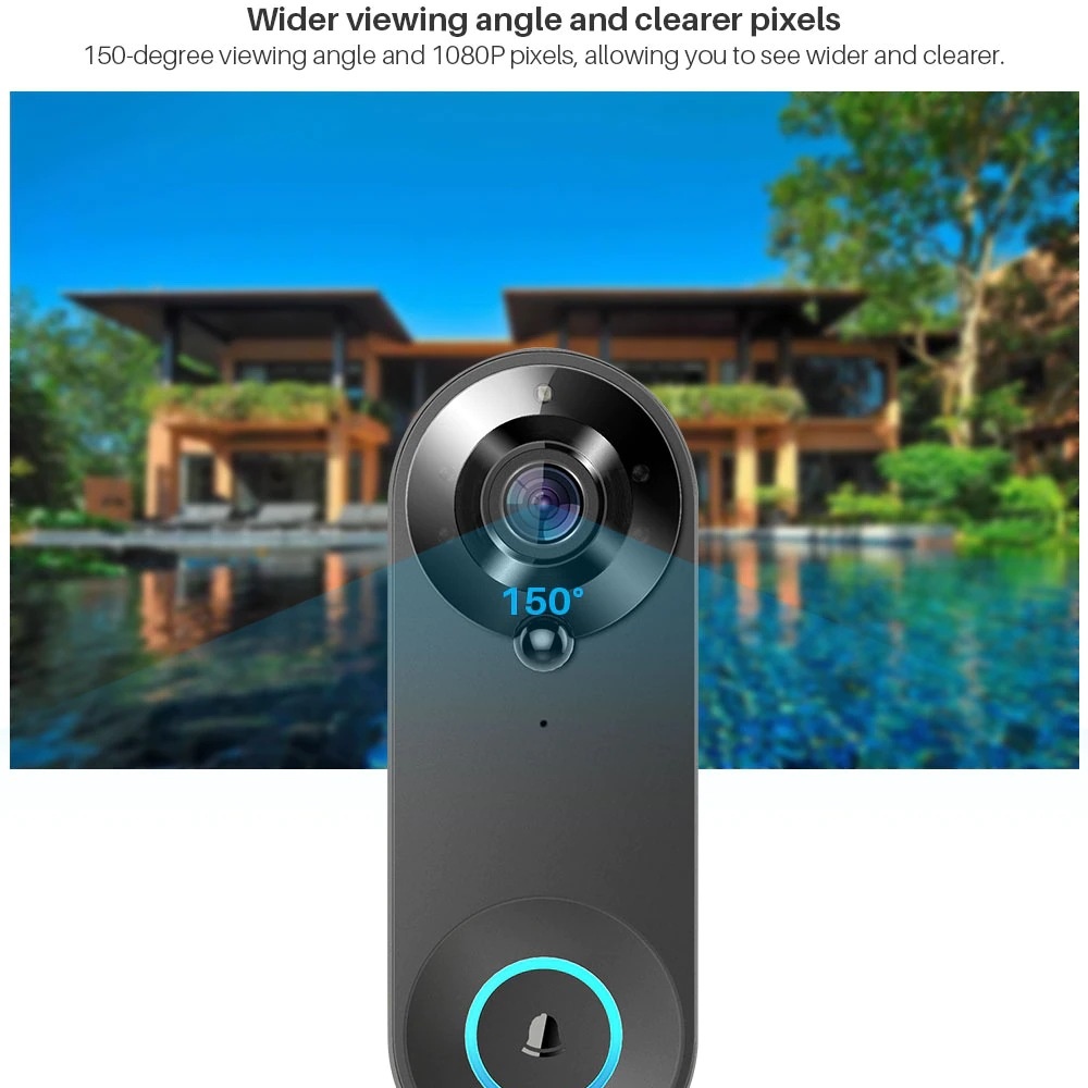 Tuya 1080P Wireless WIFI Doorb - Home Security Premium recension och pris