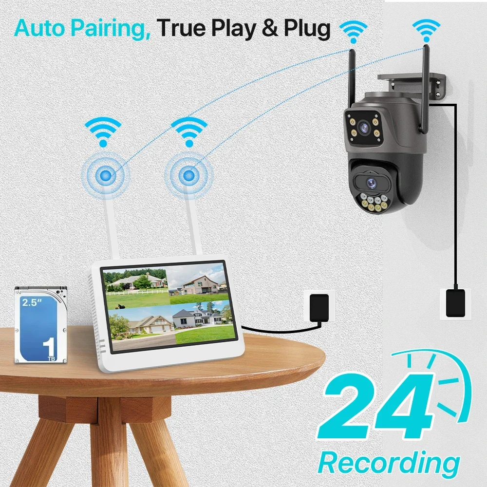 5MP WiFi Security 8CH NVR Kit  - Home Security Kit With Camera recension och pris