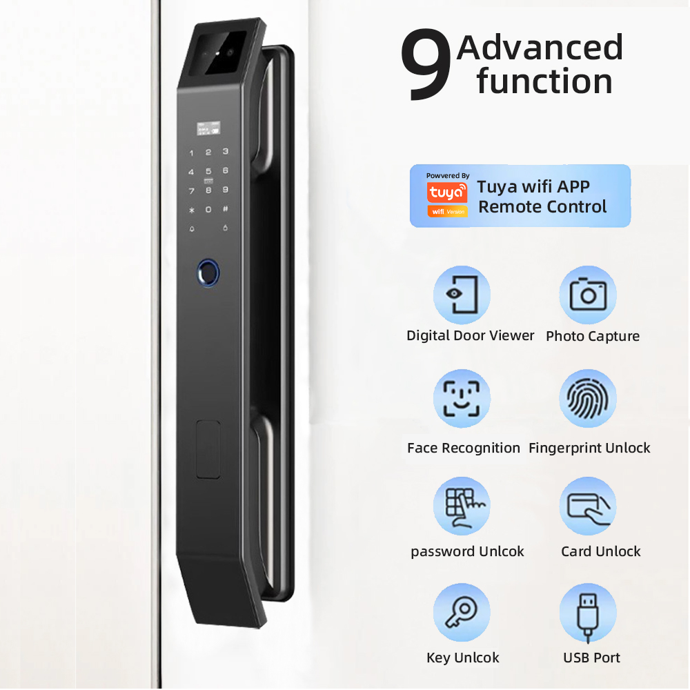 RAYKUBE DF14 Tuya WiFi 3D Face - Door Lock Smart Keypad recension och pris