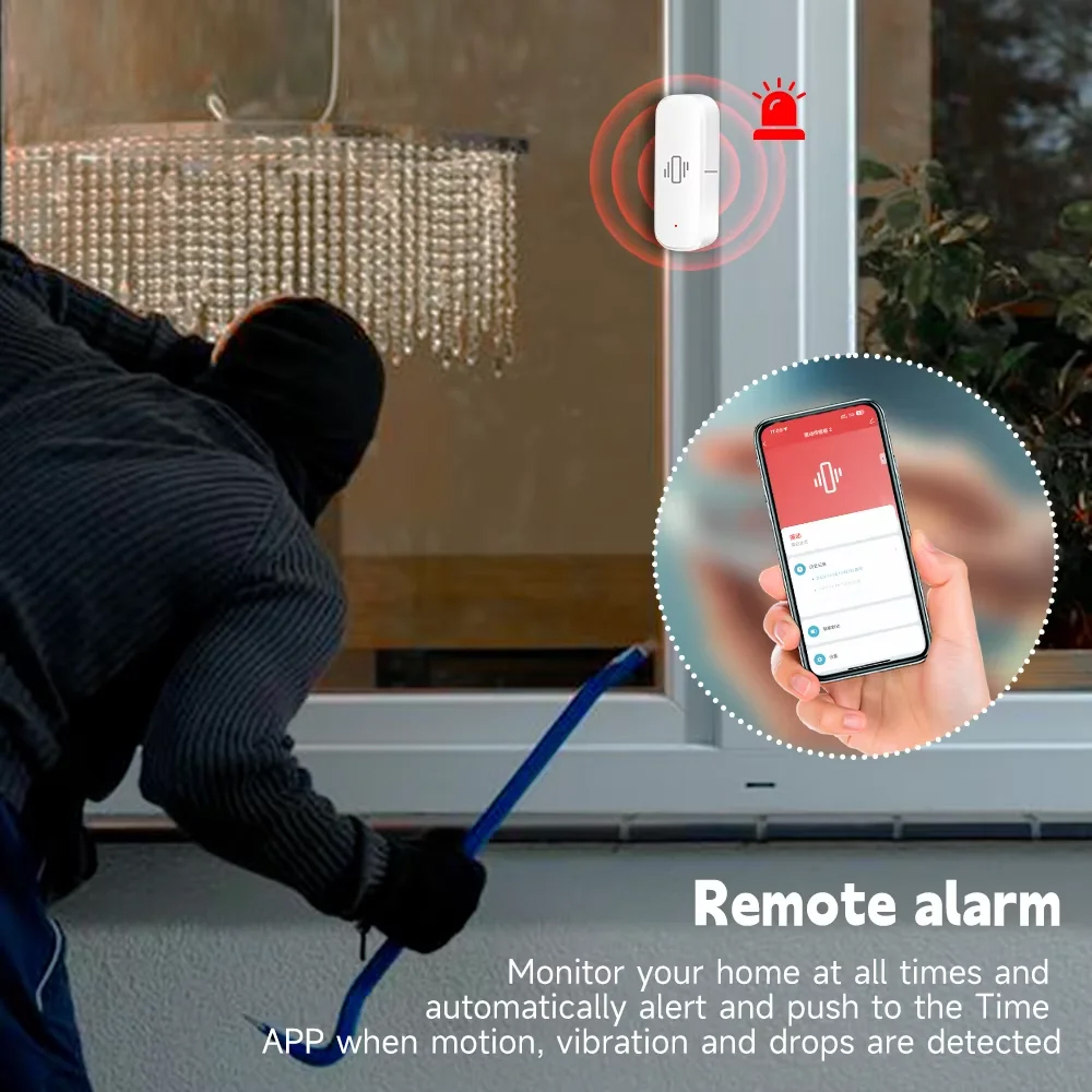 Smart ZigBee Vibration Sensor  - Home Security Business recension och pris