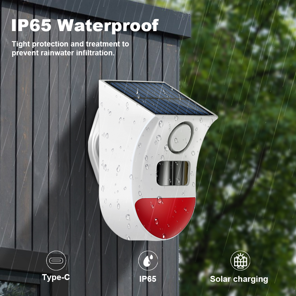 Tuya Zigbee Solar Siren Alarm  - Home Security Adt recension och pris