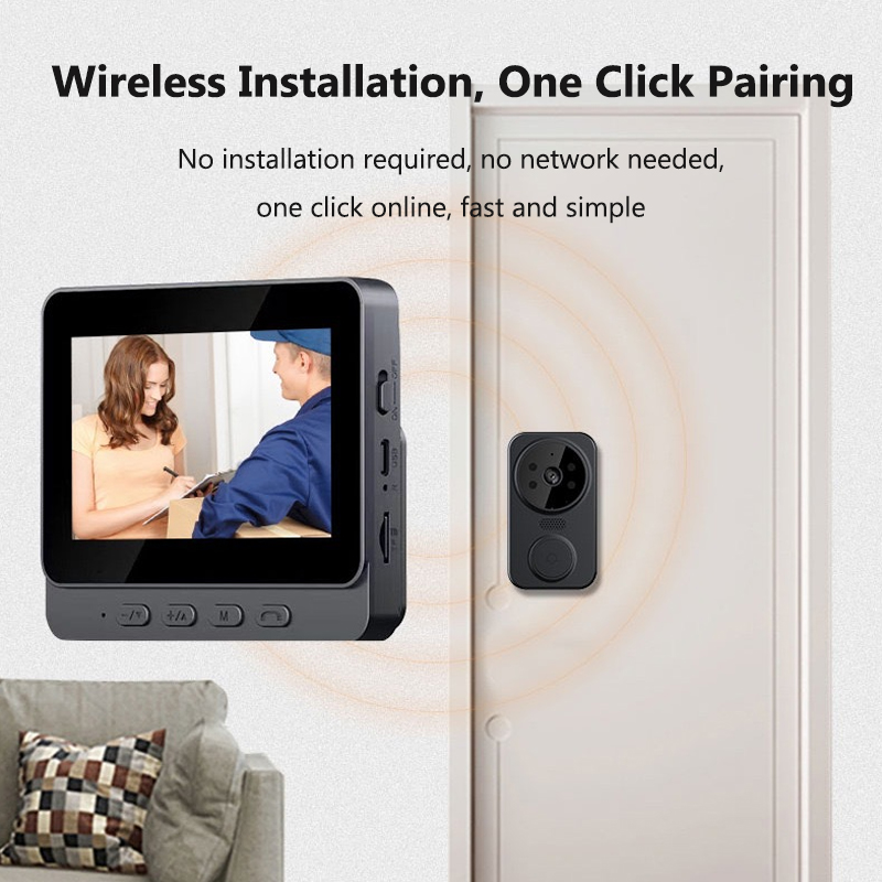 4.3 Inch WiFi Wireless Video D - Home Security Doorbell Camera recension och pris