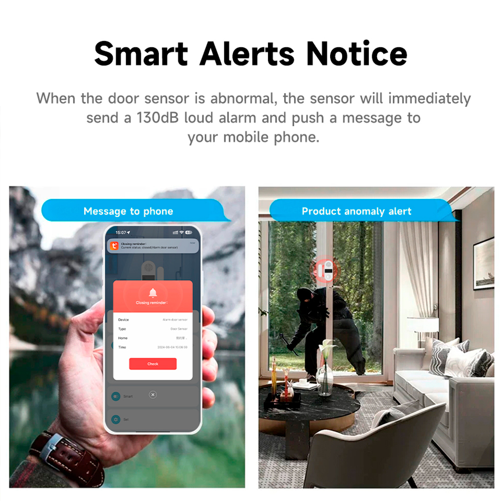 Tuya Zigbee Wireless Door Wind - Home Security Business recension och pris