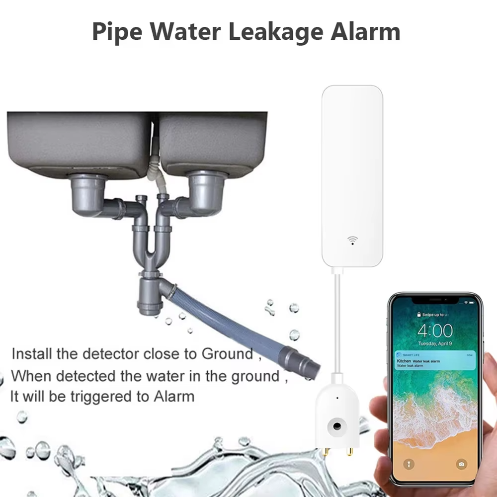 ZigBee WiFi Water Leak Sensor  - Home Security Business recension och pris