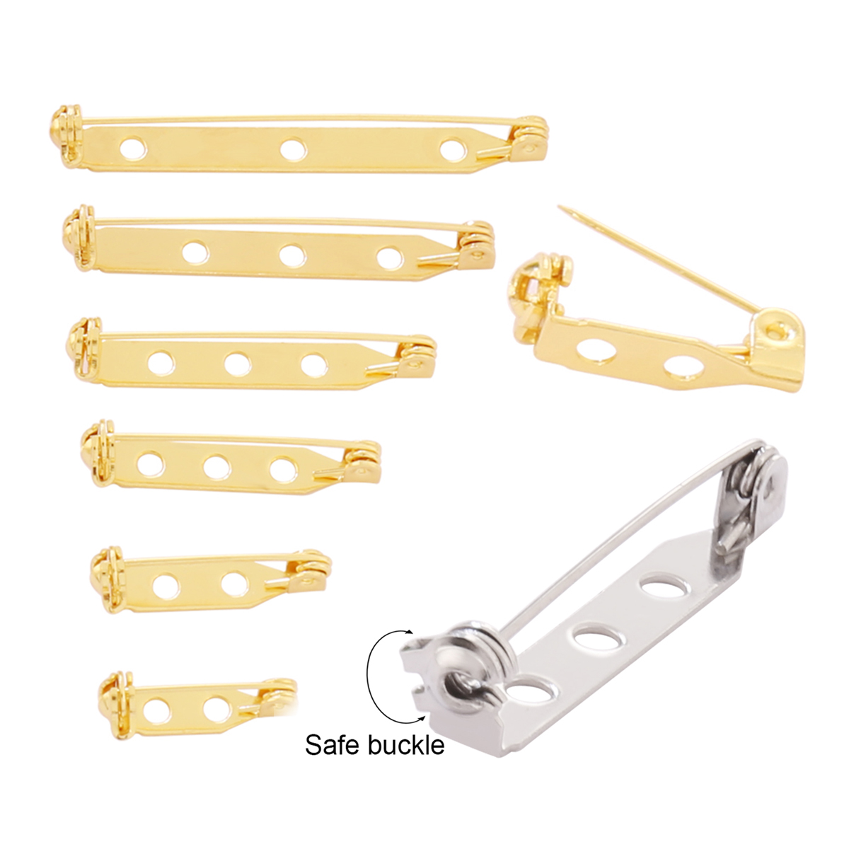 10pcs 17-45mm Brooch Clip Base - Home Security Safe recension och pris