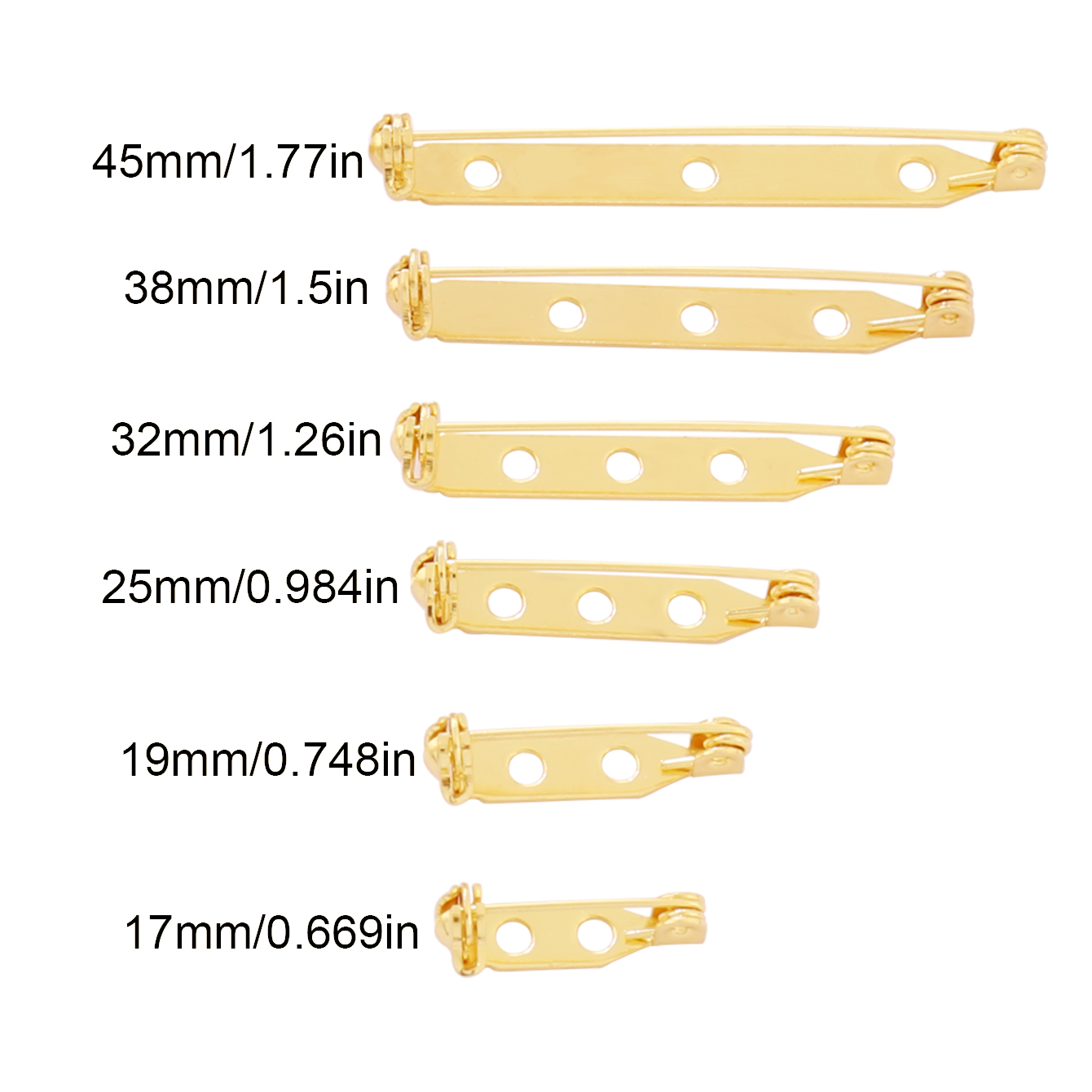 10pcs 17-45mm Brooch Clip Base - Home Security Safe recension och pris