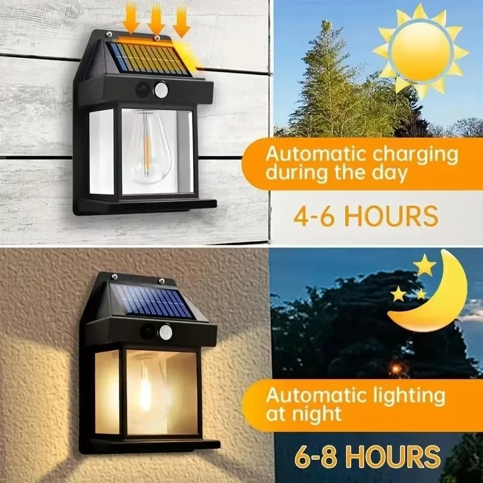 Outdoor Solar Tungsten Wall Li - Solar Security Light recension och pris
