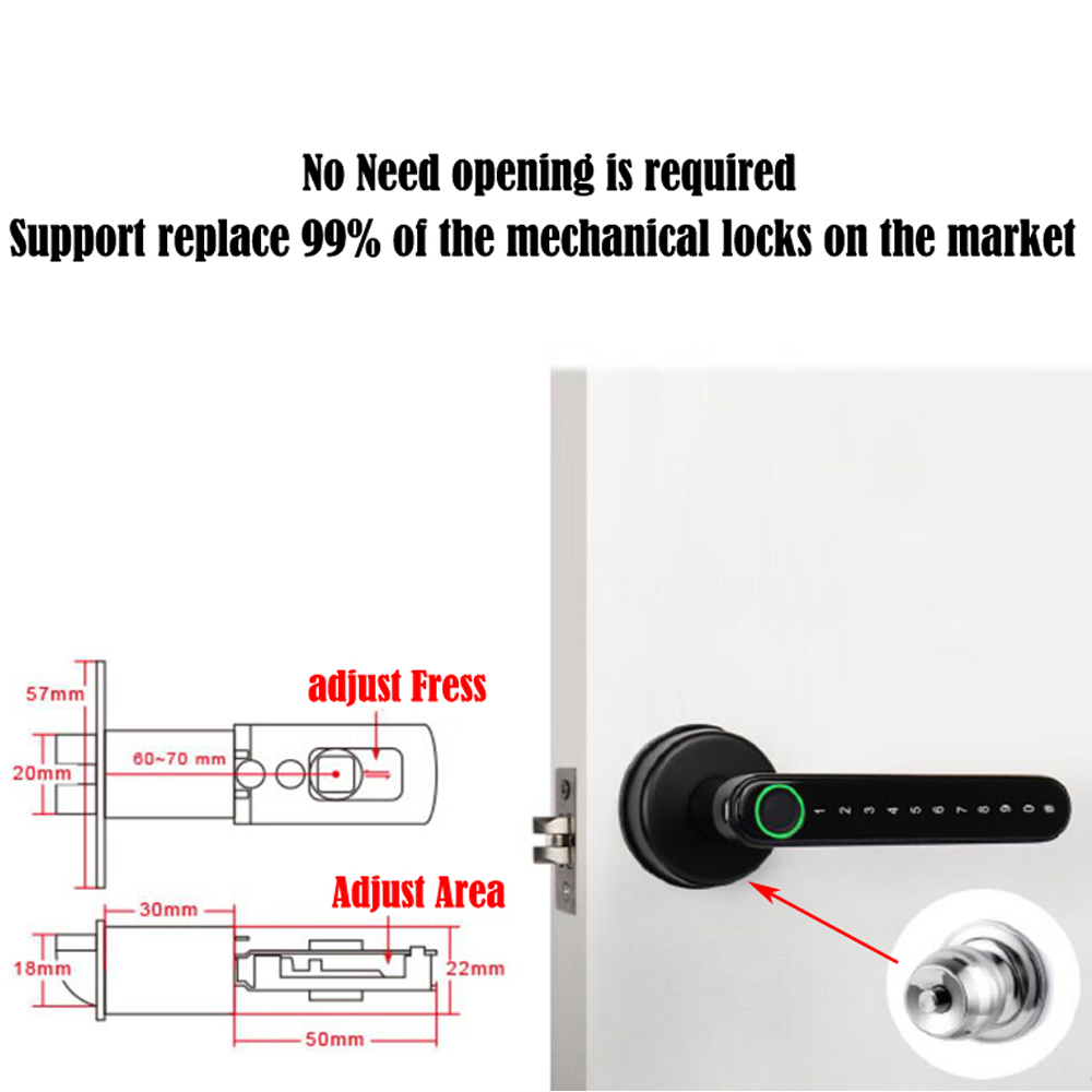 TTLock Smart Bluetooth Fingerp - Door Lock Smart Keypad recension och pris