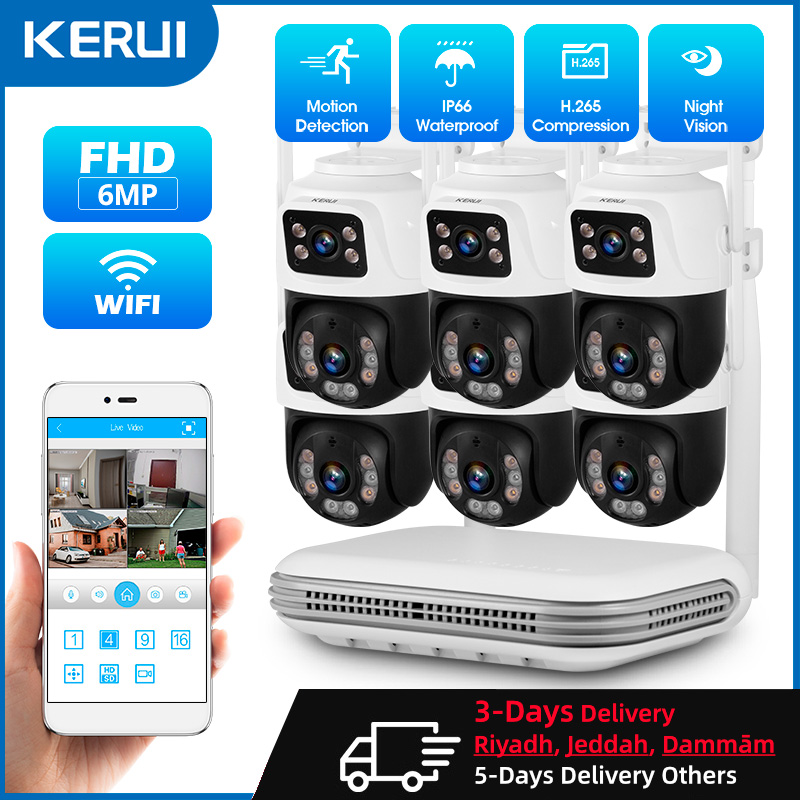 KERUI Waterproof 6MP HD Wirele - Home Security Kit With Camera recension och pris