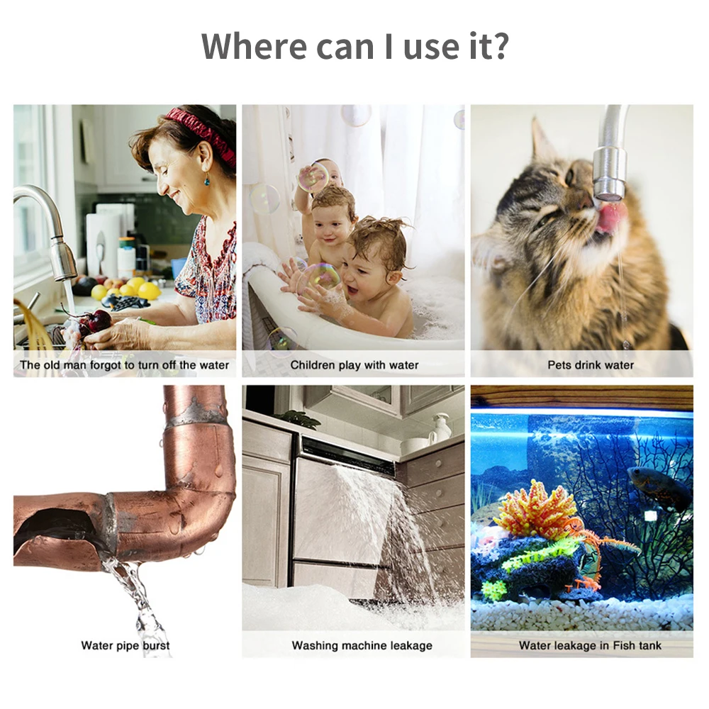 Tuya WiFi Zigbee Water Sensor  - Home Security Business recension och pris
