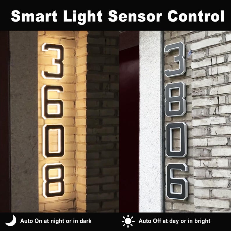 Solar LED House Number Sign Wa - Solar Security Light recension och pris