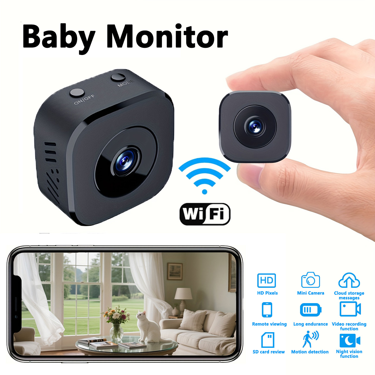 1080P HD Mini WiFi Camera Indo - Home Security With Cameras recension och pris