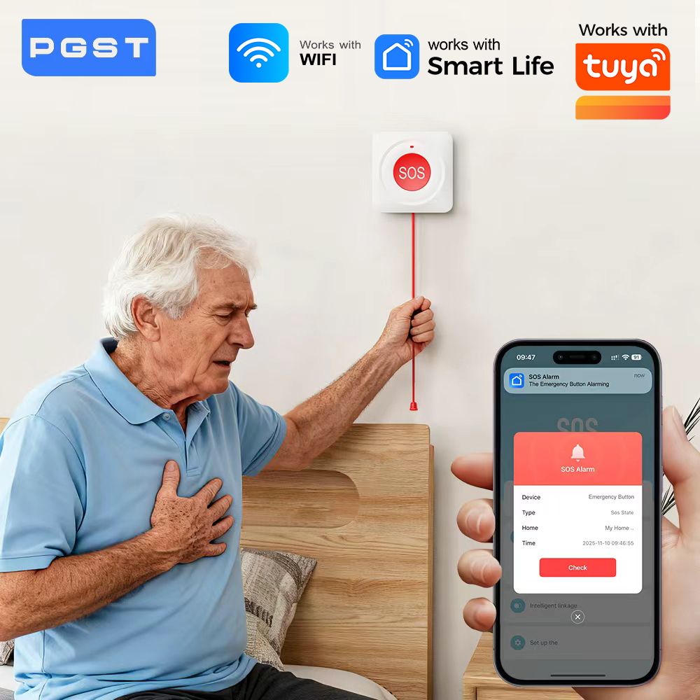 WIFI Zigbee Buttontons SOS Pus - Home Security Business recension och pris