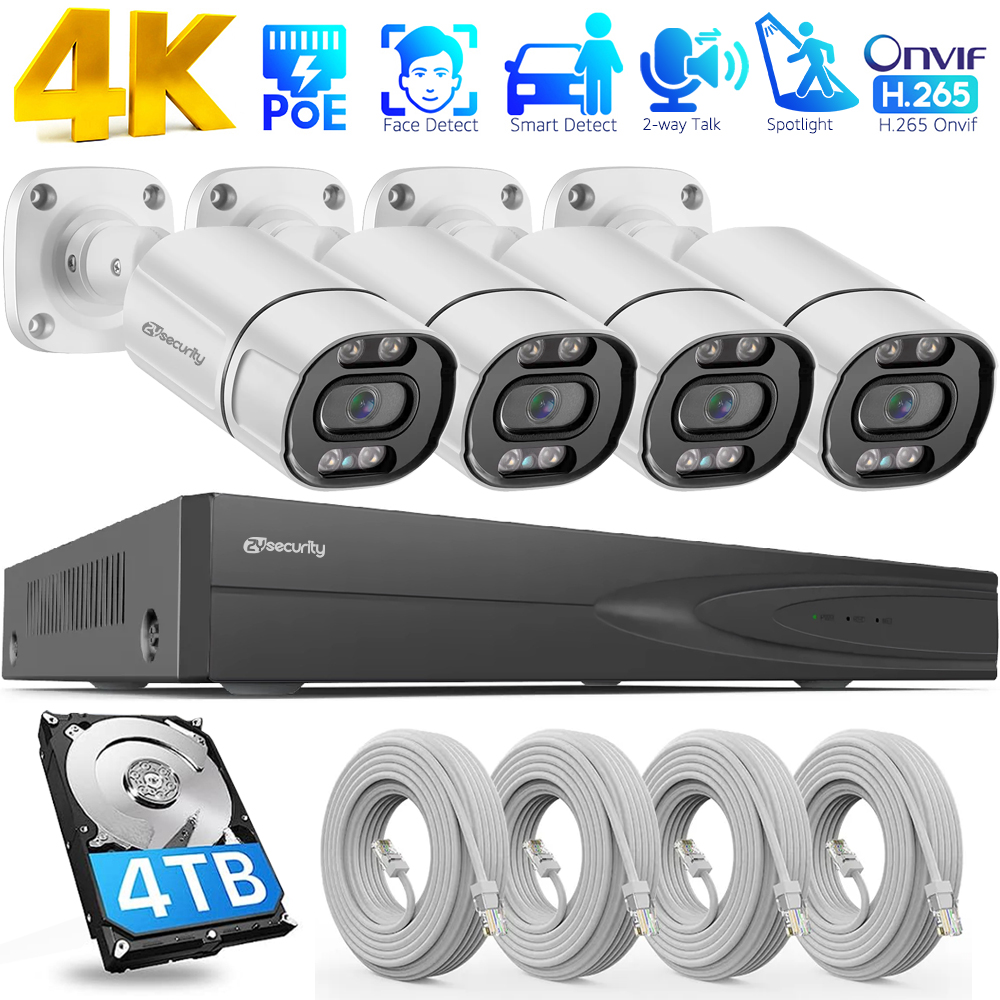 4K PoE Security Camera System  - Home Security Kit With Camera recension och pris