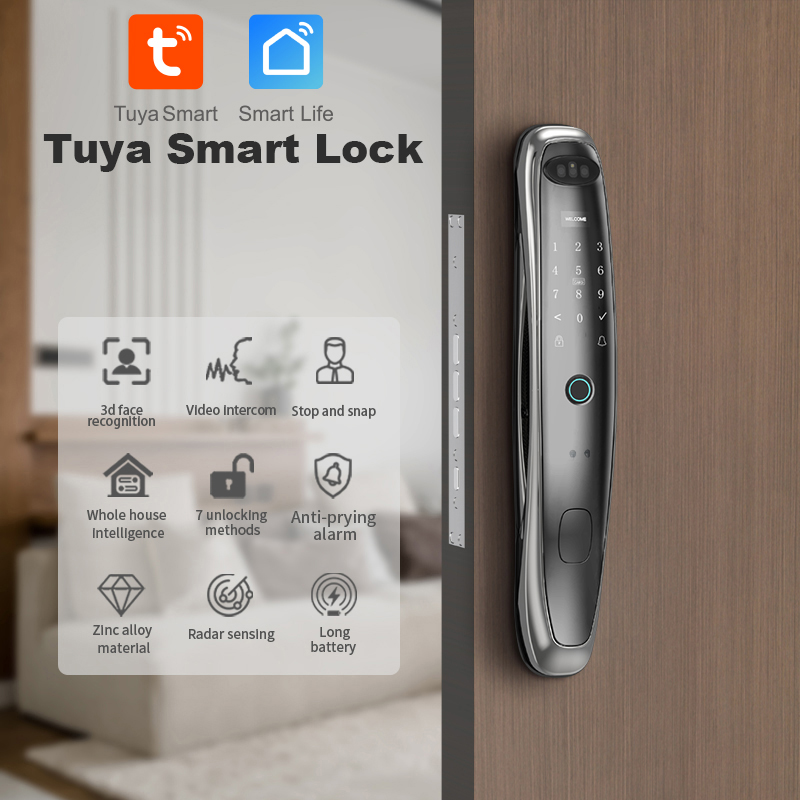 Tuya WiFi Camera Smart Lock 3D - Door Lock Smart Keypad recension och pris