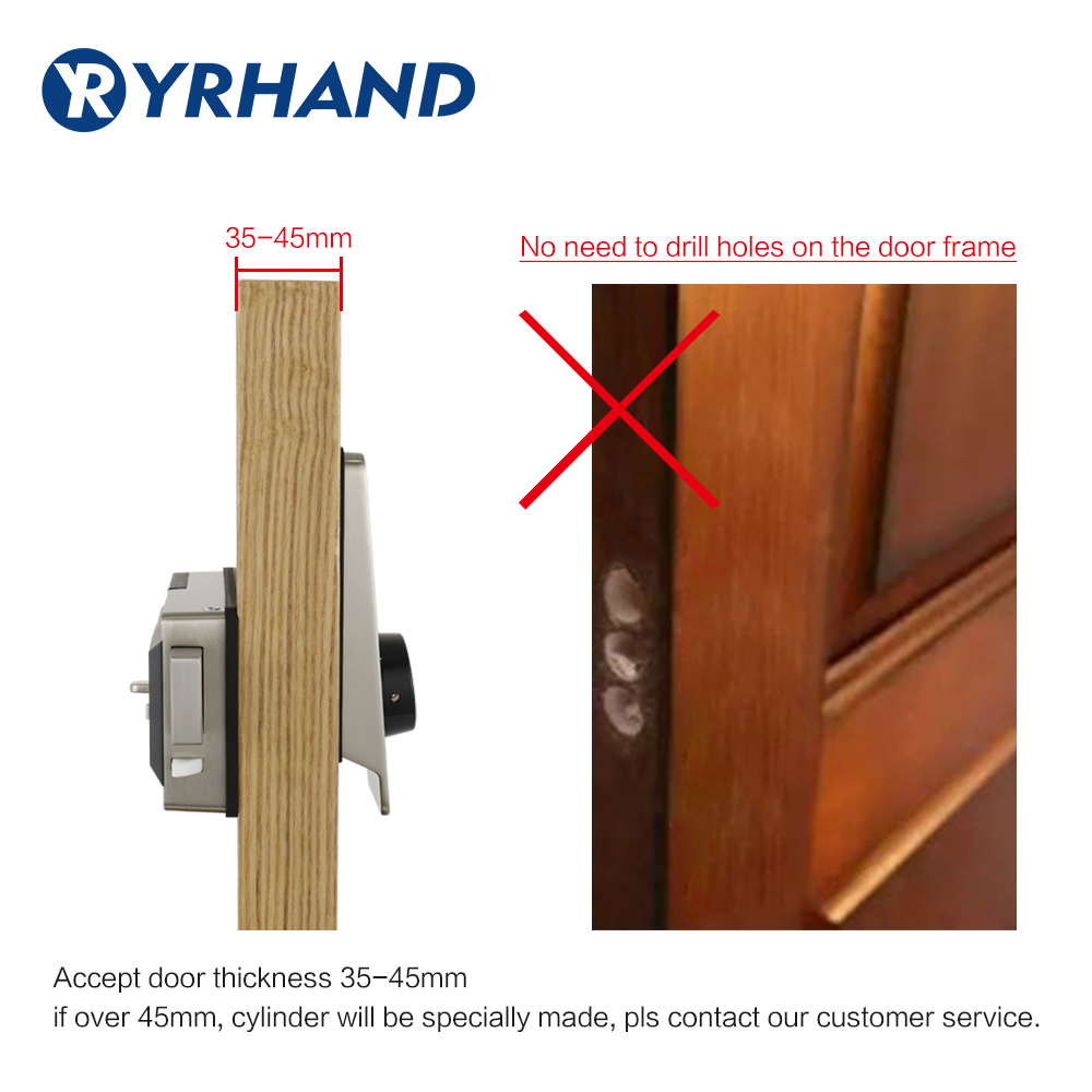 Waterproof Smart door rim lock - Home Security Safe recension och pris