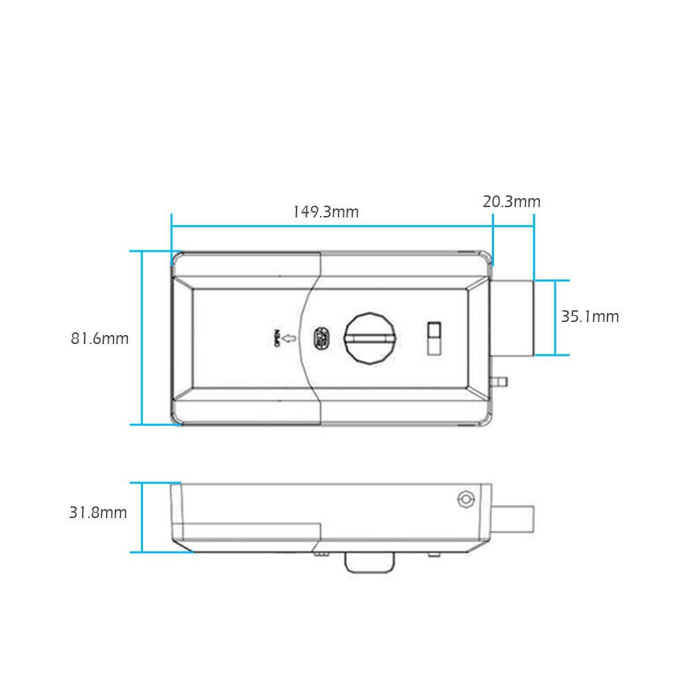 Waterproof Smart door rim lock - Home Security Safe recension och pris