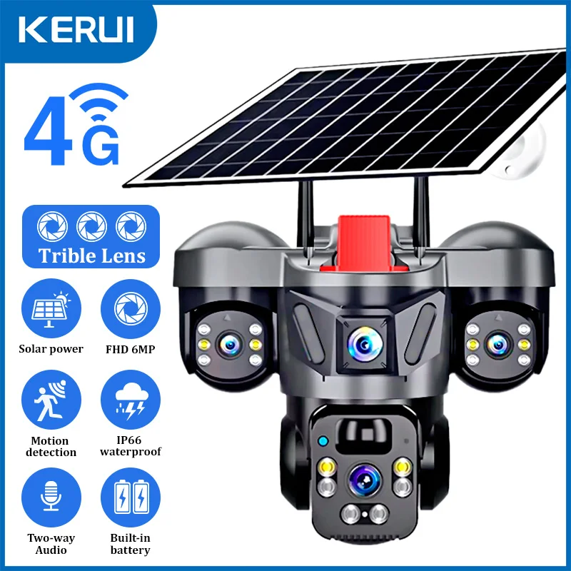 KERUI Outdoor PTZ 6MP 4G SIM W - Home Security Adt recension och pris