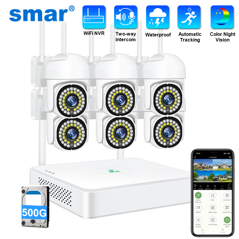 Smar 3MP Wireless CCTV Securit - Home Security Adt recension och pris