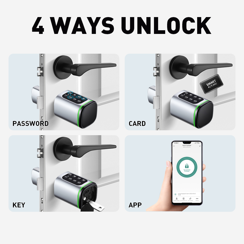 Smart Cylinder Lock Tuya 60-90 - Home Security Tips recension och pris