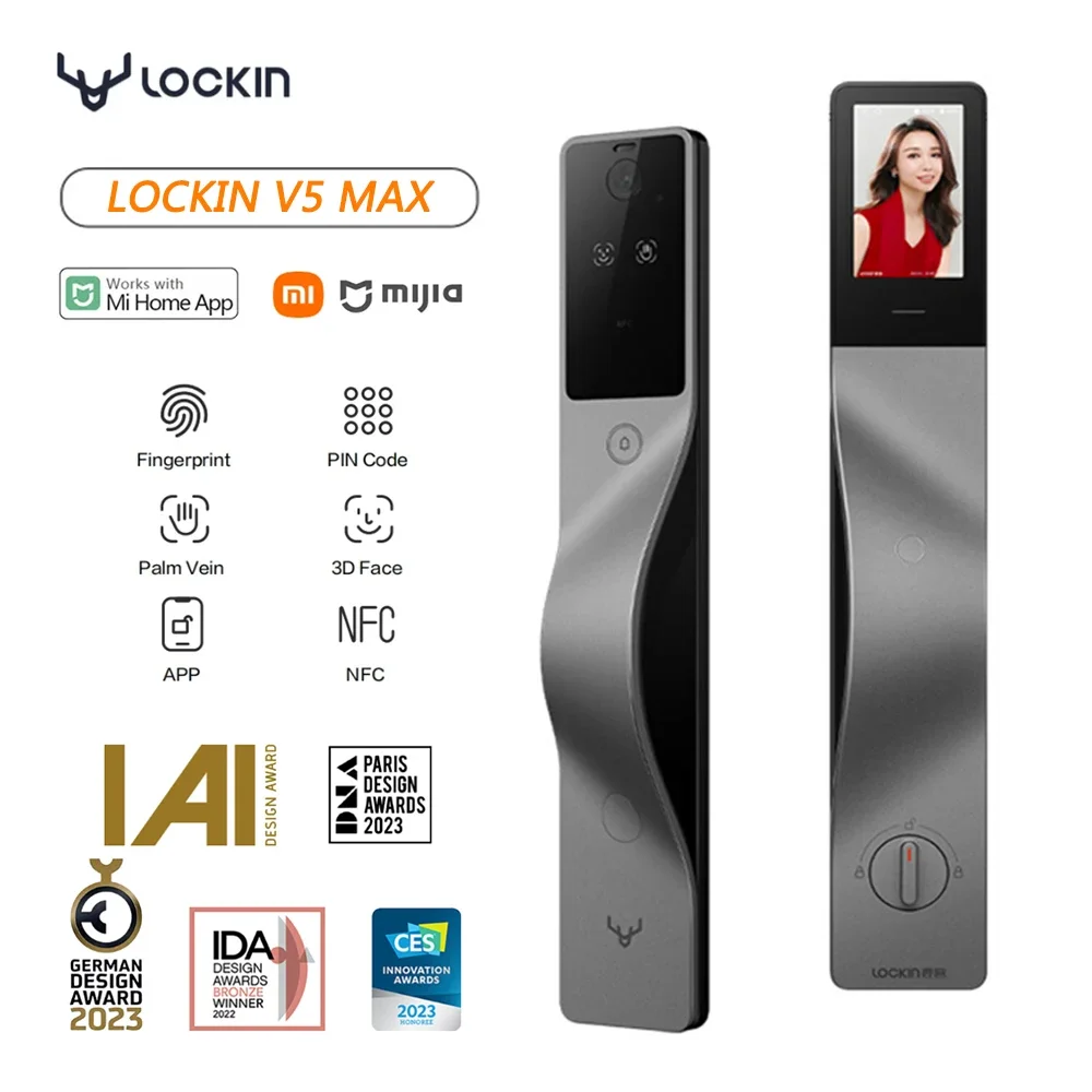 Lockin V5 Max 3D Face Recognit - Door Lock Smart Keypad recension och pris