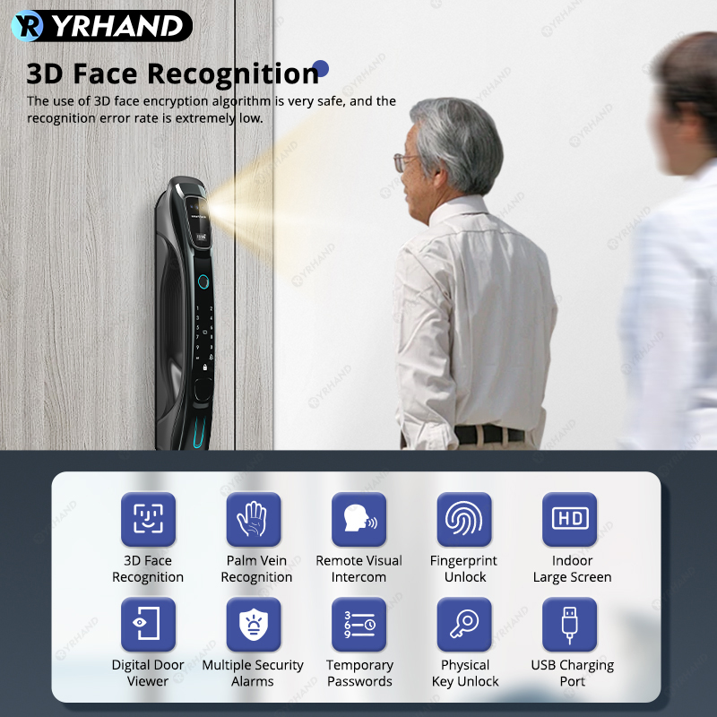Smart Lock 3D Face Recognition - Door Lock Smart Keypad recension och pris