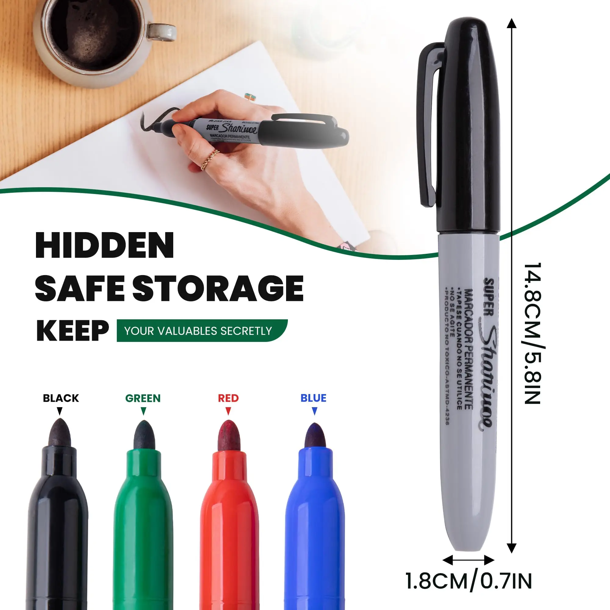 Creative Fake Black Marker Pen - Home Security Safe recension och pris